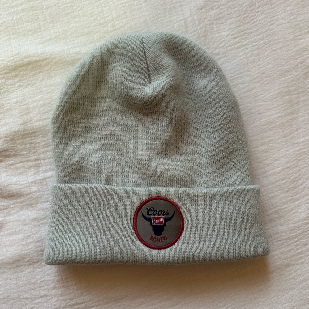 Coors Banquet gray beanie hat